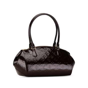 Louis Vuitton Monogram Vernis Sherwood Pm Handbag M91493 Amaranth Purple Patent Leather