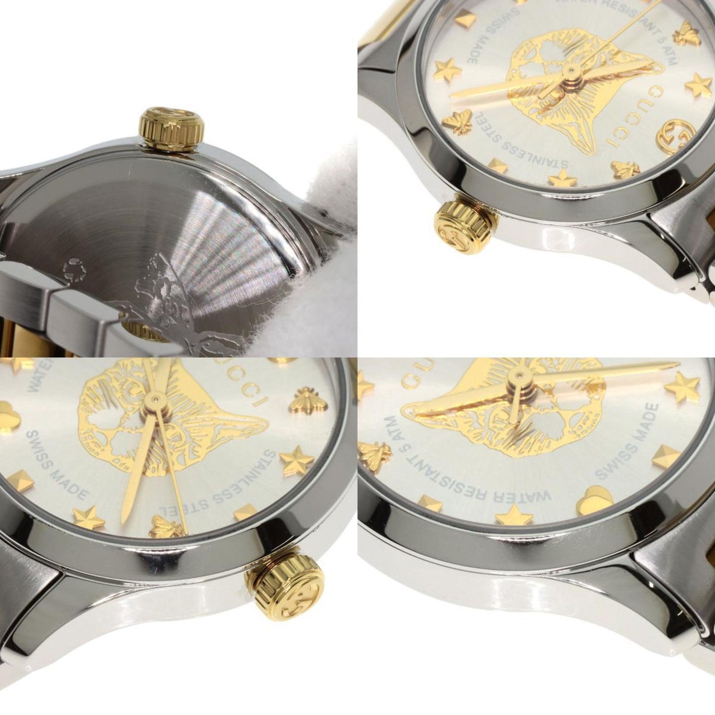 Gucci 126.5 G Timeless Cat Watch In Stainless Steel/Ssxgp