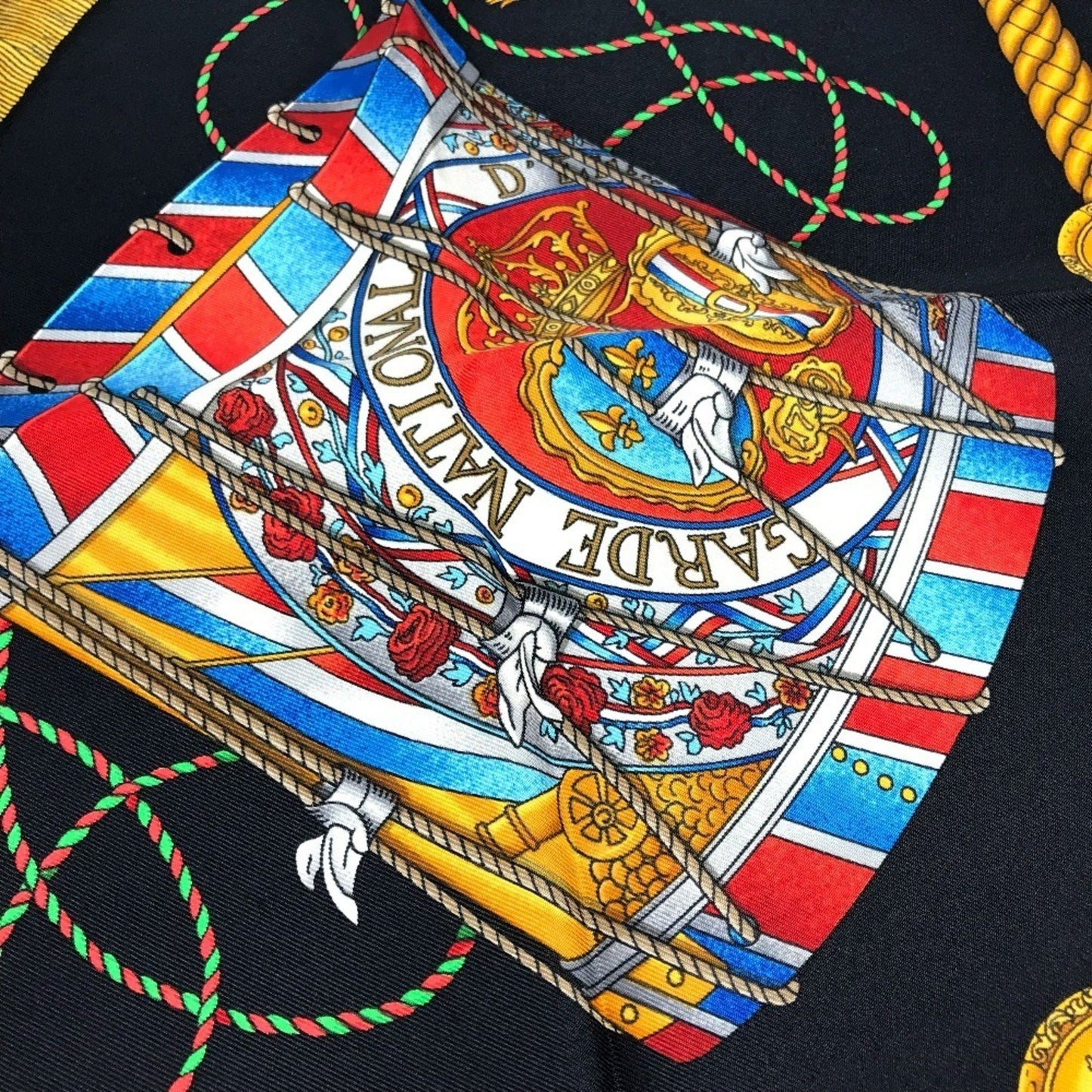 Hermes Les Tambours Tambours Carr 90 Scarf Silk