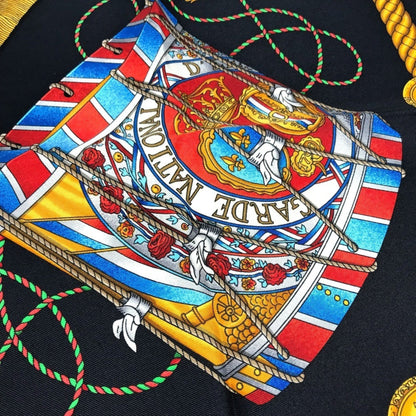 Hermes Les Tambours Tambours Carr 90 Scarf Silk