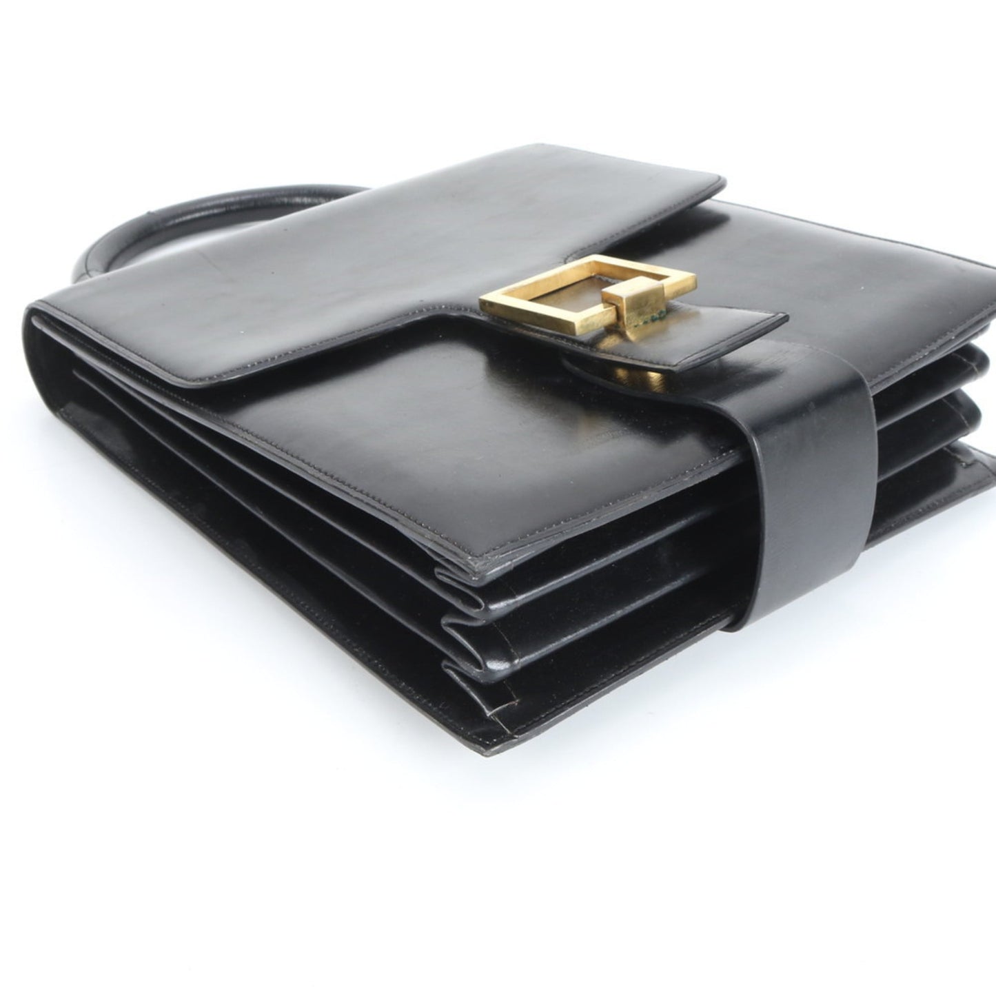 Christian Dior Leather Tote Handbag Black