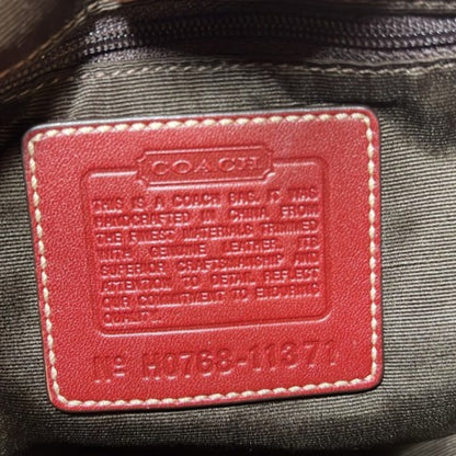 Coach Signature Leather Canvas Bag 11371 Red Brown Mikunigaoka Store Ithom9Aoxzog Rm0222T