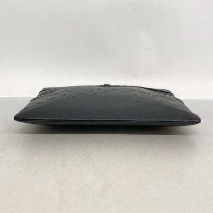 Louis Vuitton Monogram Shadow Pochette Discovery Clutch Bag M62903 Black