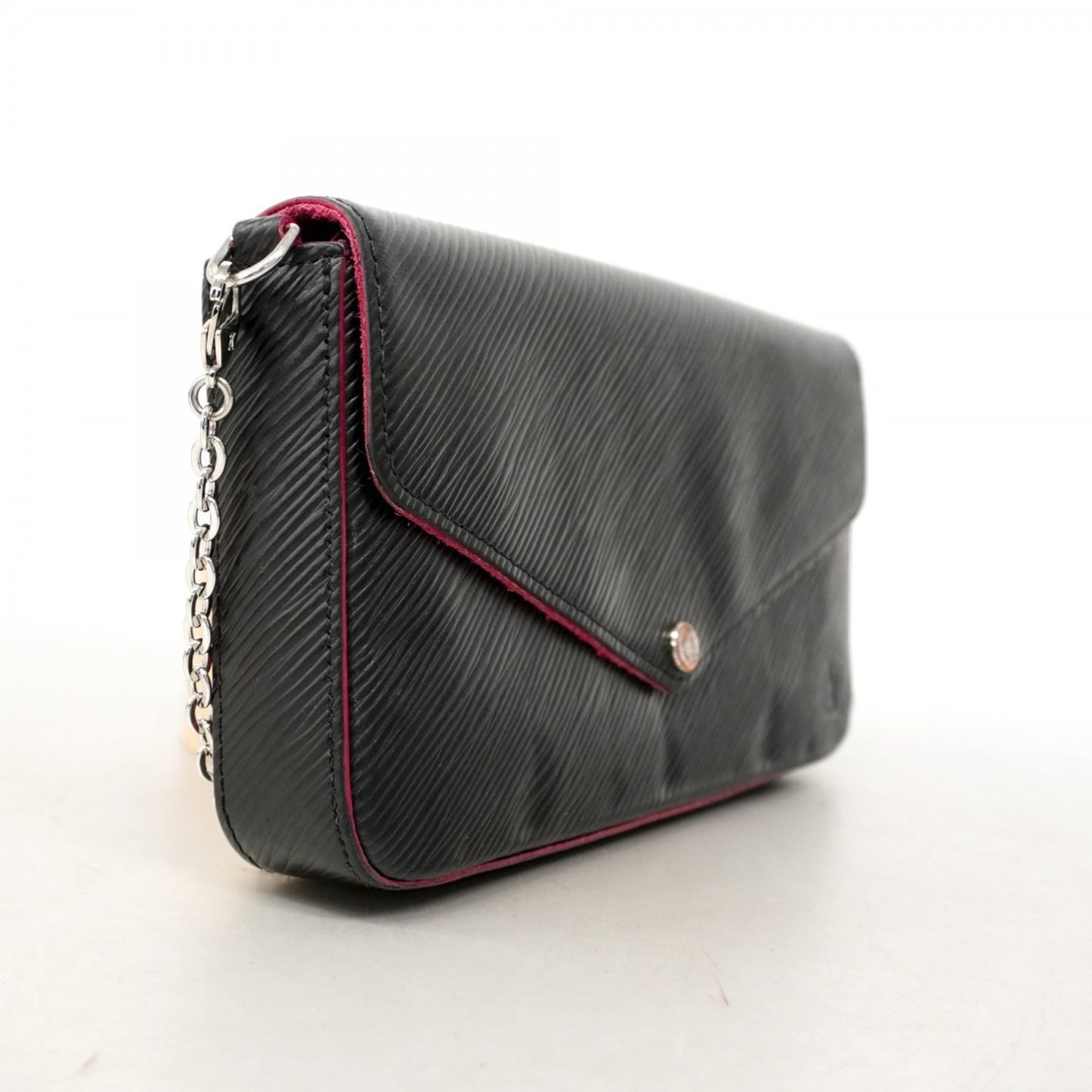 Louis Vuitton Epi Felicie Shoulder Wallet M64579 Noir Hot Pink