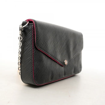 Louis Vuitton Epi Felicie Shoulder Wallet M64579 Noir Hot Pink