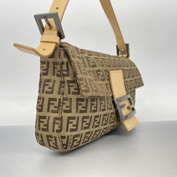 Fendi Zucchino Mamma Bucket Handbag In Nylon Canvas