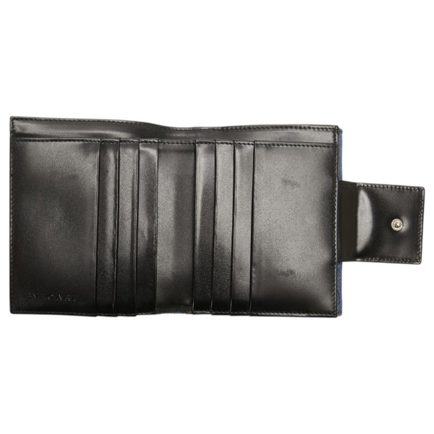 Bvlgari Logomania Bifold Wallet In Blue