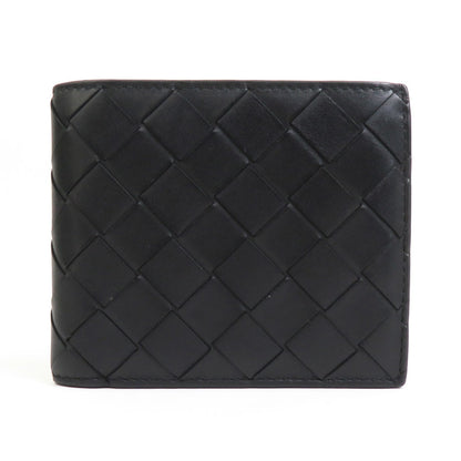Bottega Veneta Bi-Fold Wallet Intrecciato Leather Black