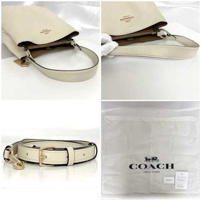 Coach 2Way Bag F-23331 White F34495 Leather Coach Crossbody Bucket