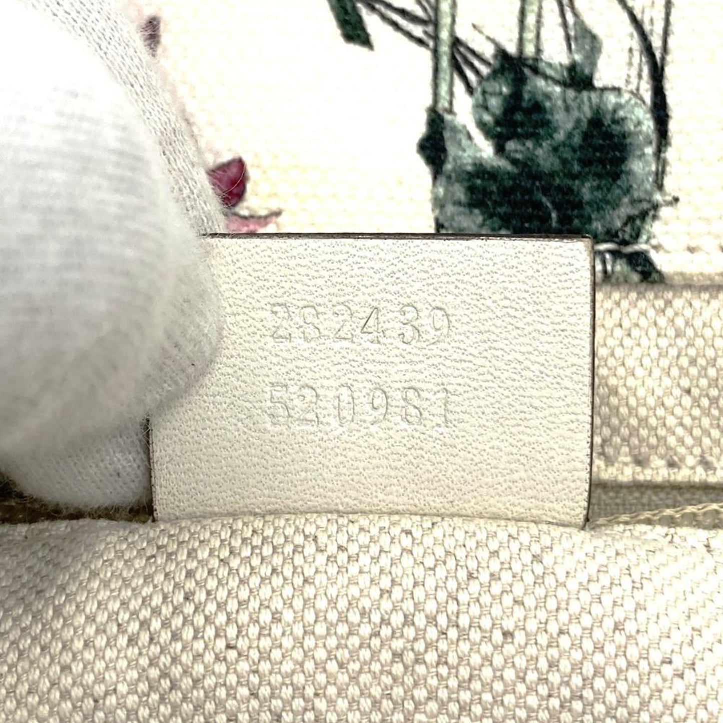 Gucci 282439 Flora Tote Bag Handbag In White