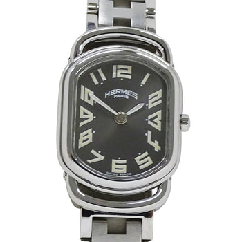 Herms Rally Quartz Qz Stainless Steel Watch