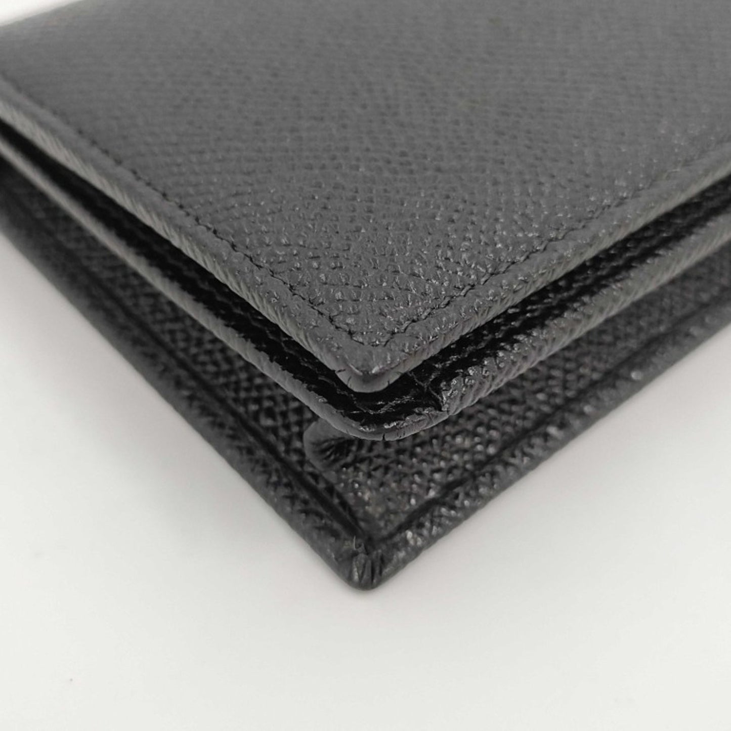 Bvlgari Business Card Case 280297 Black Leather