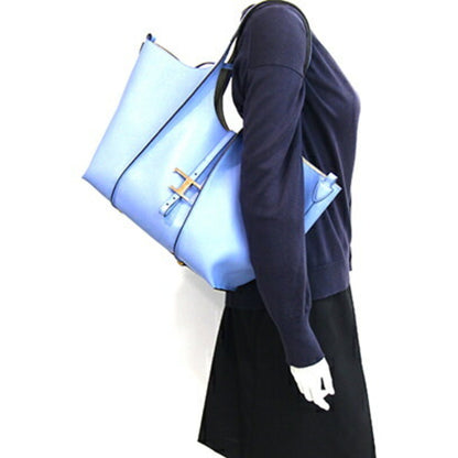 Tod'S T-Timeless Medium Tote Bag (Xbwtsba0300) In Light Blue Leather.