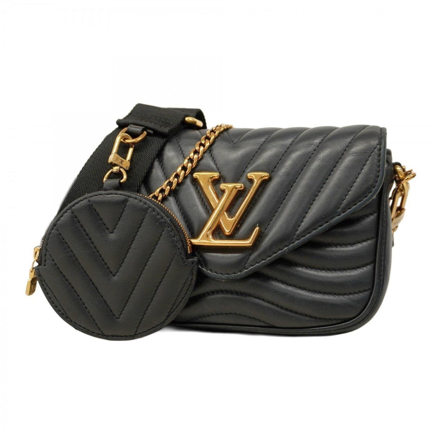 Louis Vuitton New Wave Multi Pochette Shoulder Bag M56461 Black