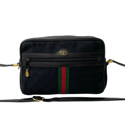 Gucci Old Gucci Sherry Line Gg Logo Metal Canvas