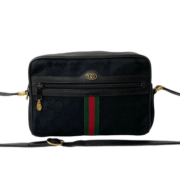 Gucci Old Gucci Sherry Line Gg Logo Metal Canvas