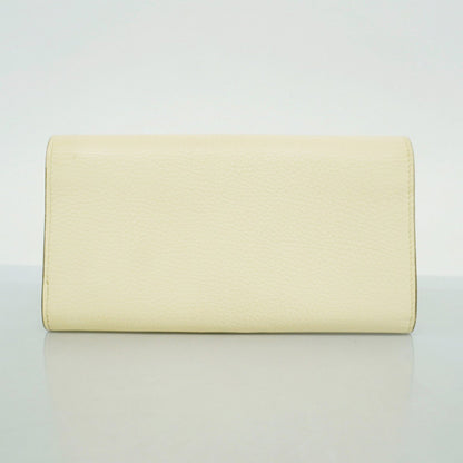 Gucci Gg Marmont Long Wallet 779776 Leather Ivory