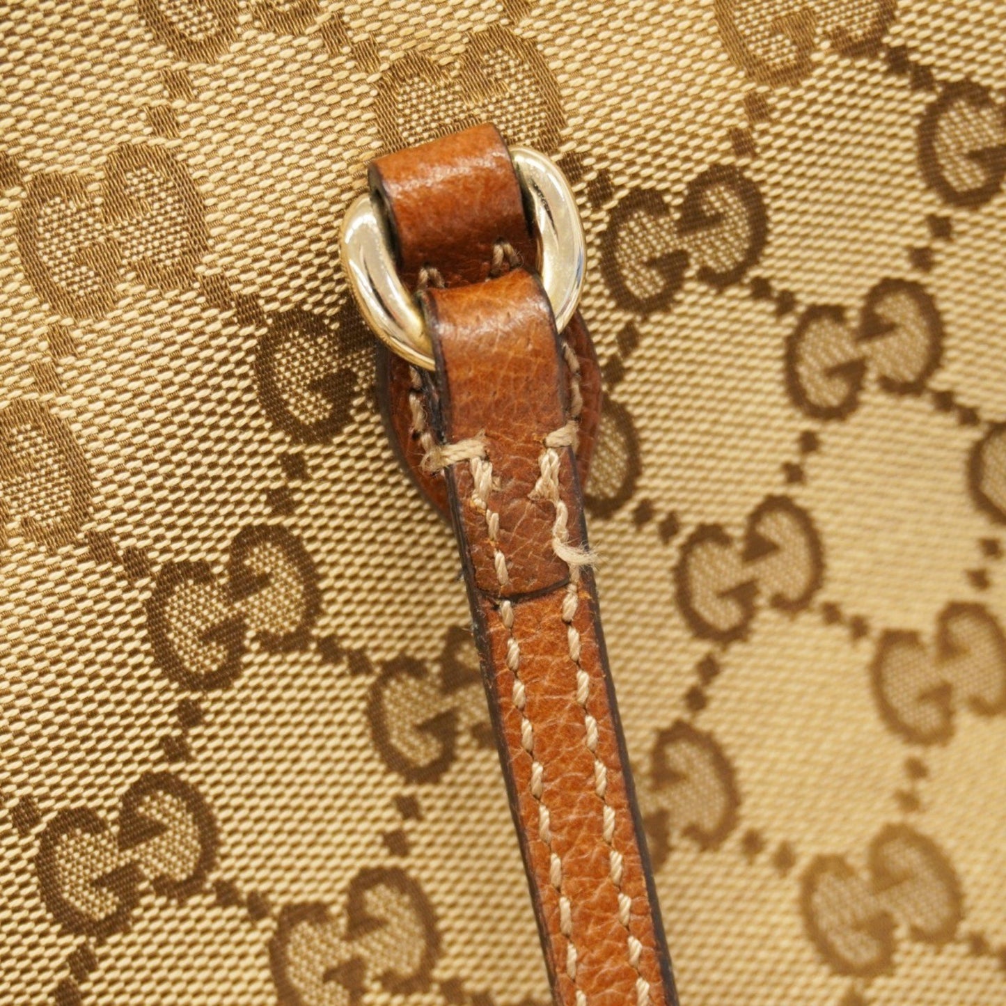Gucci Gg Canvas Tote Bag 323671 Brown Champagne