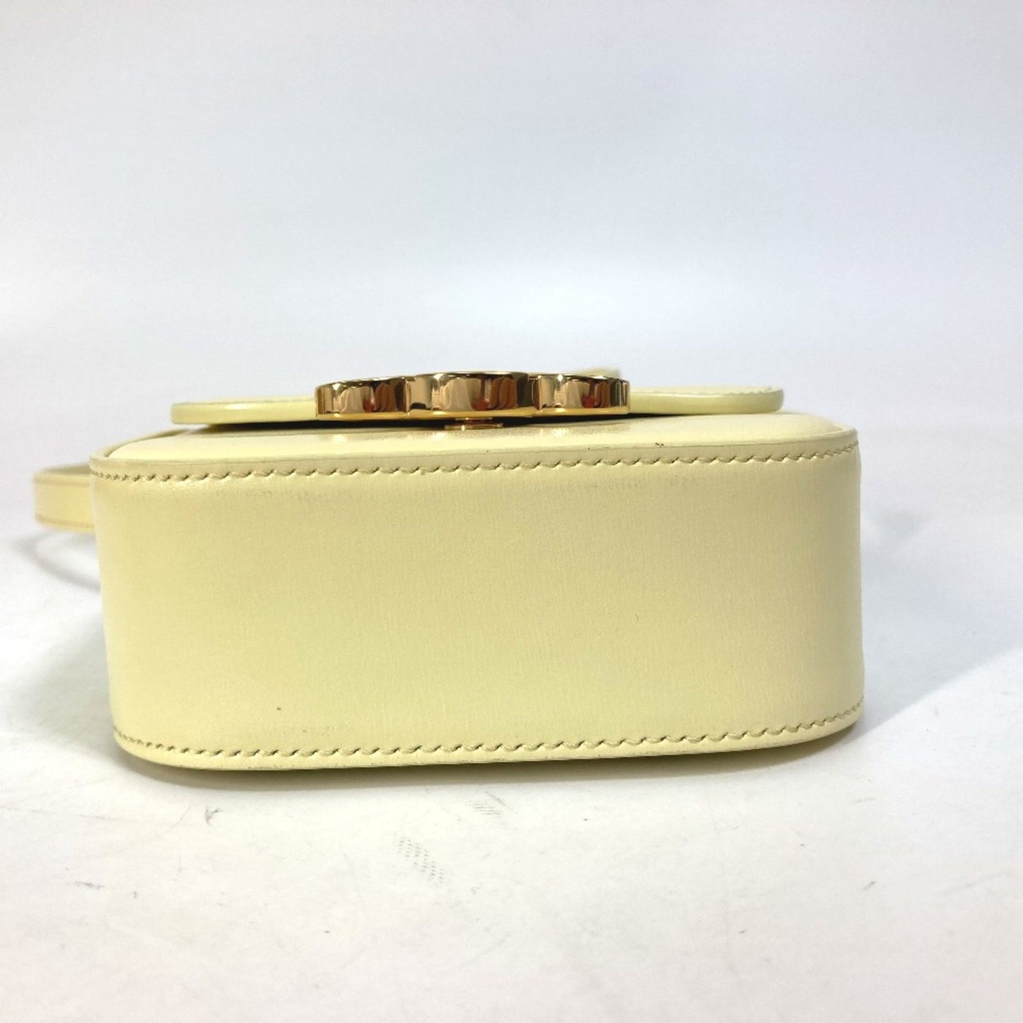 Celine 10I513Dpv.11Oy Shiny Calfskin Micro Bag Pochette Bag Crossbody Shoulder Bag Soft Yellow