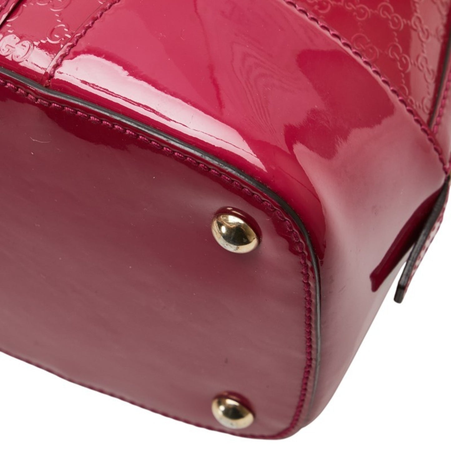 Gucci Micro Gg Handbag/Shoulder Bag 2Way 309617 Pink Patent Leather