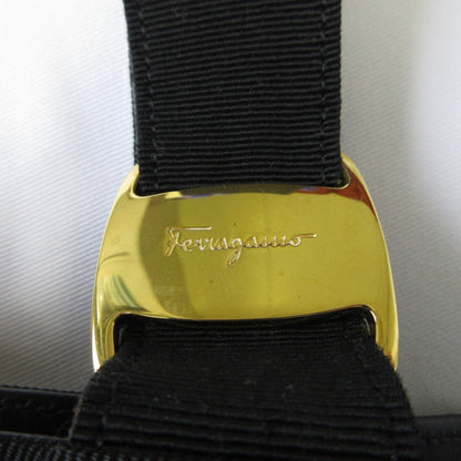 Salvatore Ferragamo Vara Hardware Handbag In Black