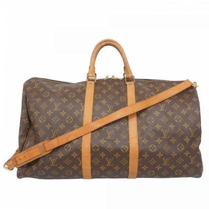 Louis Vuitton Monogram Keepall Bandouliere 55 Boston Bag M41414 Brown