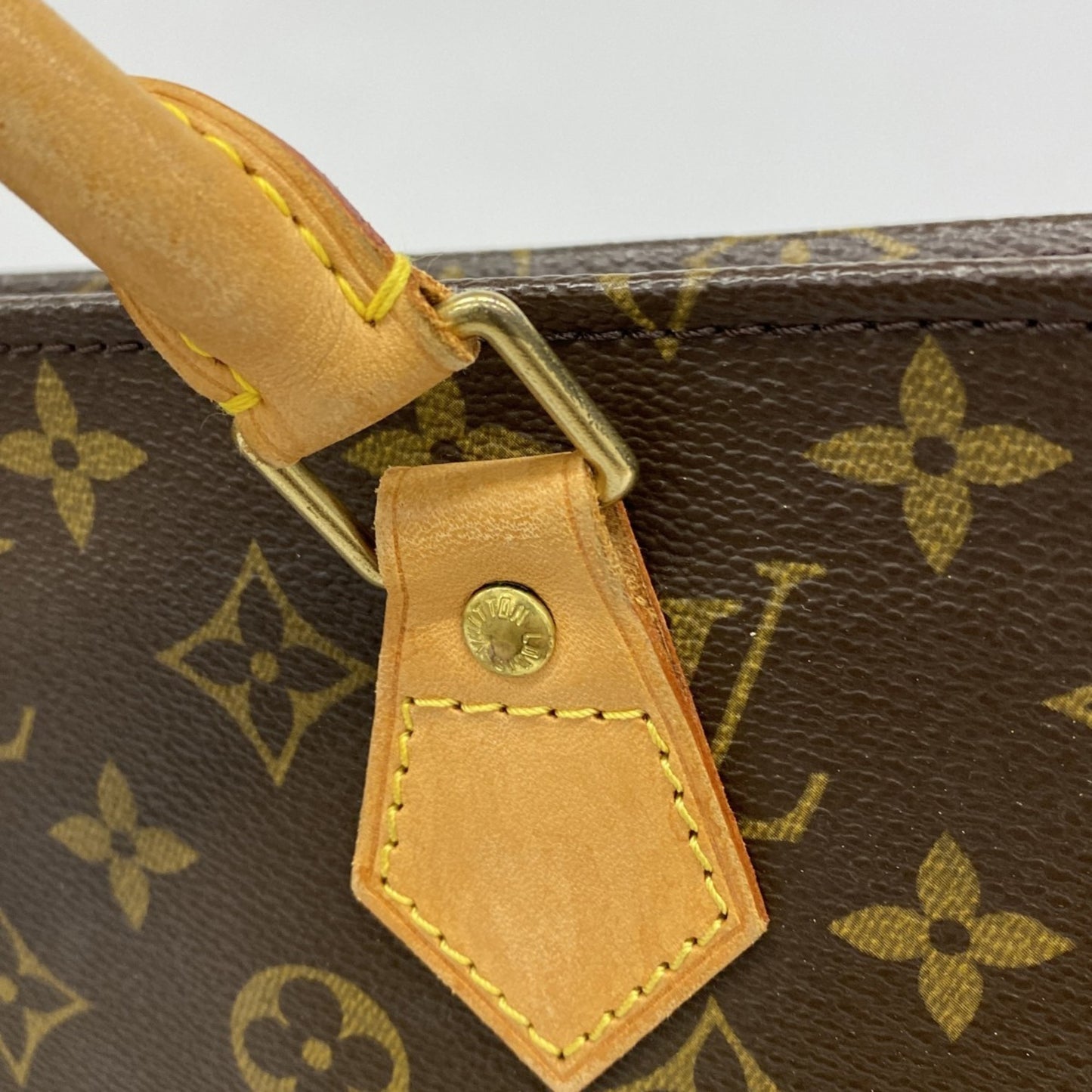 Louis Vuitton Monogram Sac Plat Tote Bag M51140 Brown