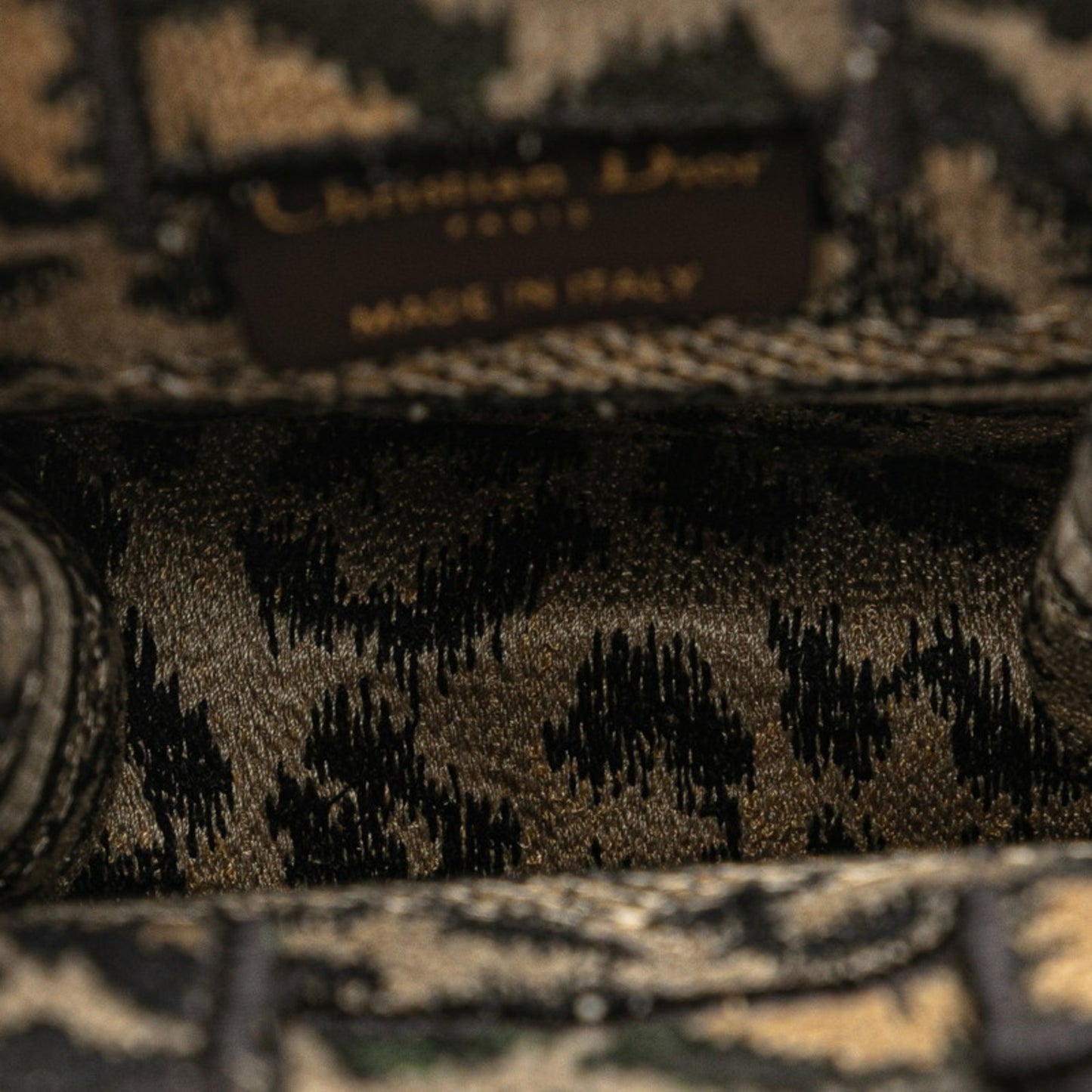 Christian Dior Dior Book Tote Mini Leopard Print Phone Bag Shoulder Beige Black Canvas