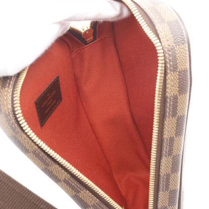 Louis Vuitton Louis Vuitton Pochette Ganjou Damier Ebene Waist Bag Body Coated Canvas Leather