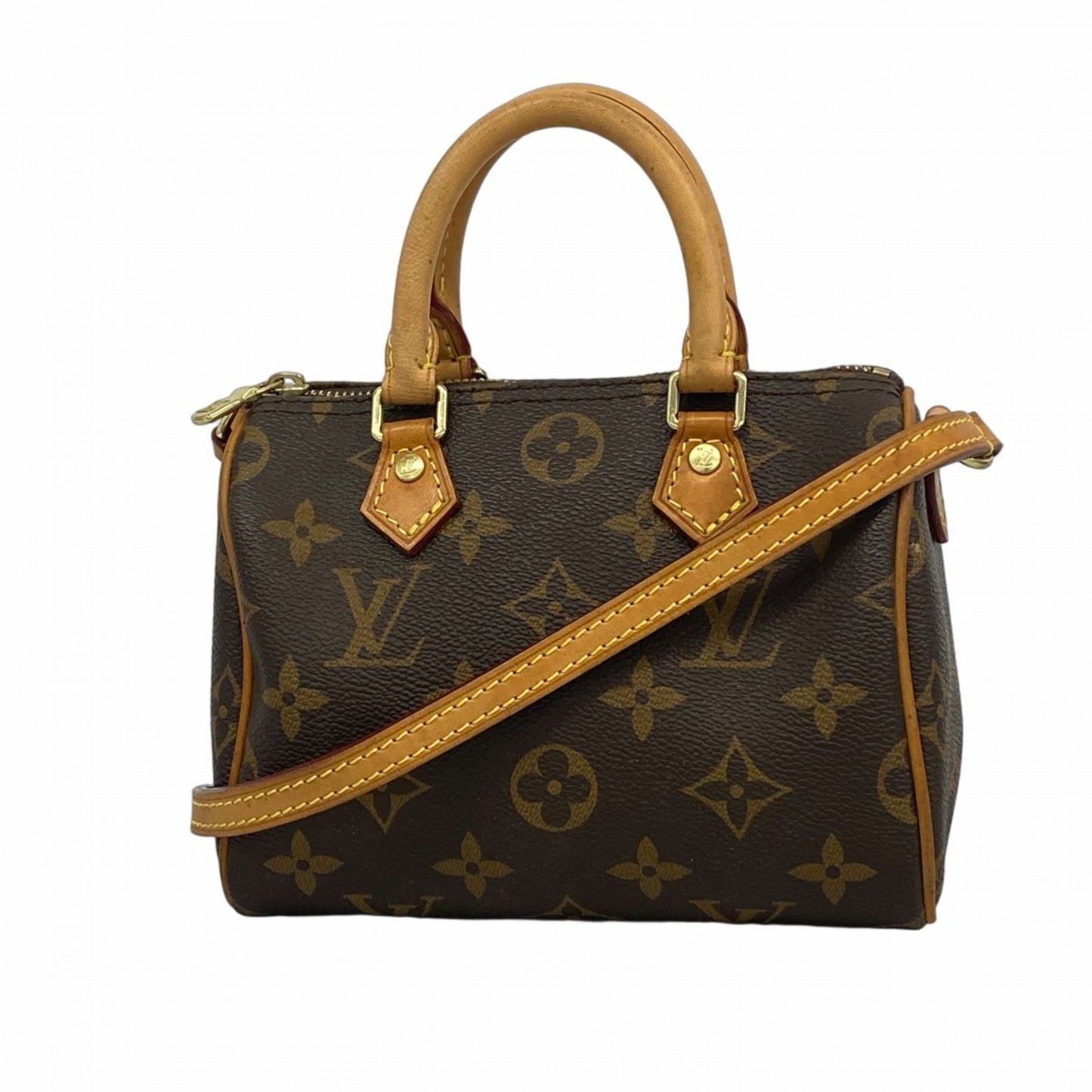 Louis Vuitton Monogram Mini Speedy Handbag M41534 Brown 2-Way Bag