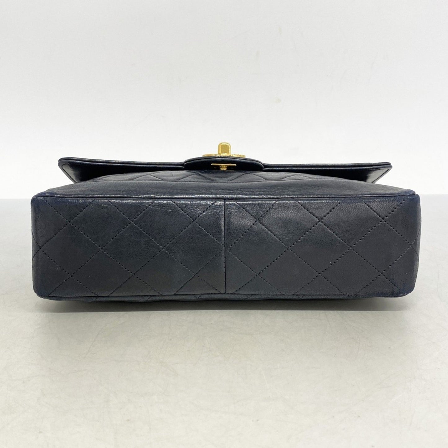 Chanel Shoulder Bag Matelasse W Chain Lambskin Black