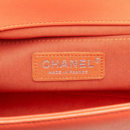 Chanel Coco Mark Boy 25 Shoulder Bag In Orange