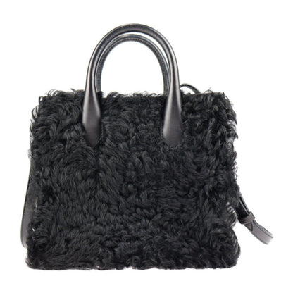 Balenciaga Balenciaga Padlock Nude Mini Handbag 347237 Bp91J 1000 Mouton Leather Black Gold