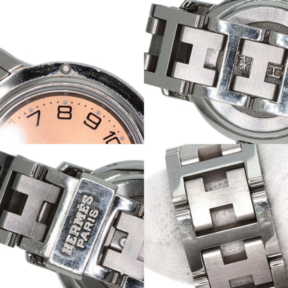 Hermes Cl4.210 Clipper Watch Stainless Steel Ss