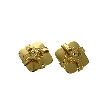 Chanel Vintage 97A Engraved Coco Mark Motif Earrings/Ear Cuff Gold 69077