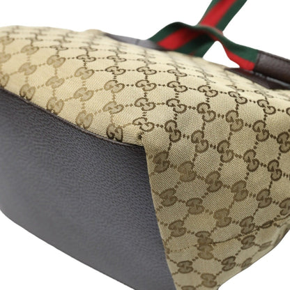 Gucci Tote Bag Handbag Gg Canvas 131230 Beige
