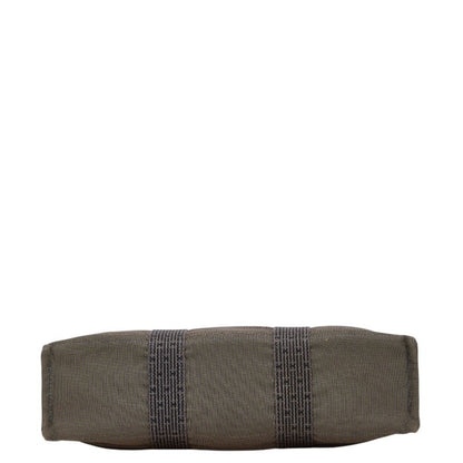 Hermes Air Line Mm Tote Bag Gray Canvas
