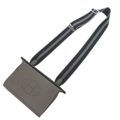 Herms Vide Poche Togo Grimayer W Stamp (Made In 2024) Gray Shoulder Bag 1214 Hermes