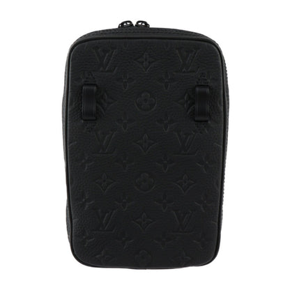 Louis Vuitton Utility Side Bag Shoulder M53298 Taurillon Leather Black Orange Body Pouch Vuitton