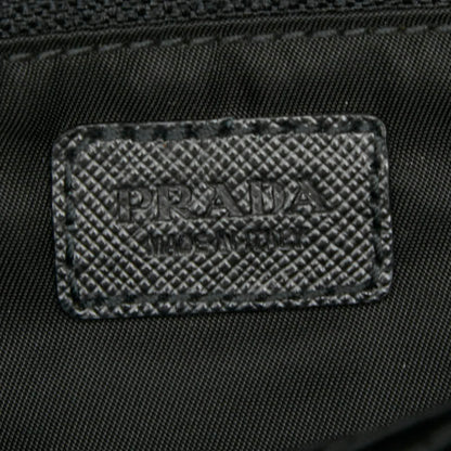 Prada Triangle Logo Plate Long Wallet Bag 1N1351 Black Nylon