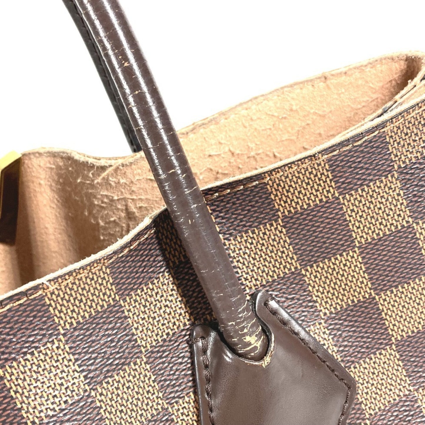 Louis Vuitton N41435 Damier Kensington Handbag/Tote/Shoulder Bag In Canvas