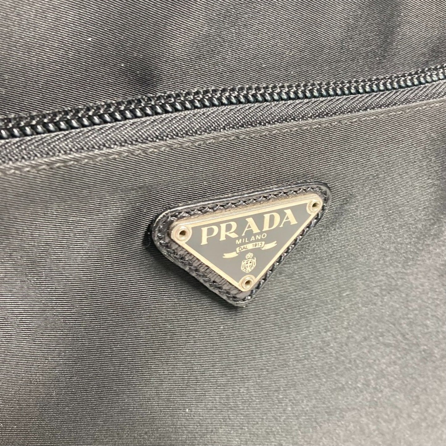 Prada Prada Triangle Logo Plate Bag Document Briefcase Handbag Nylon