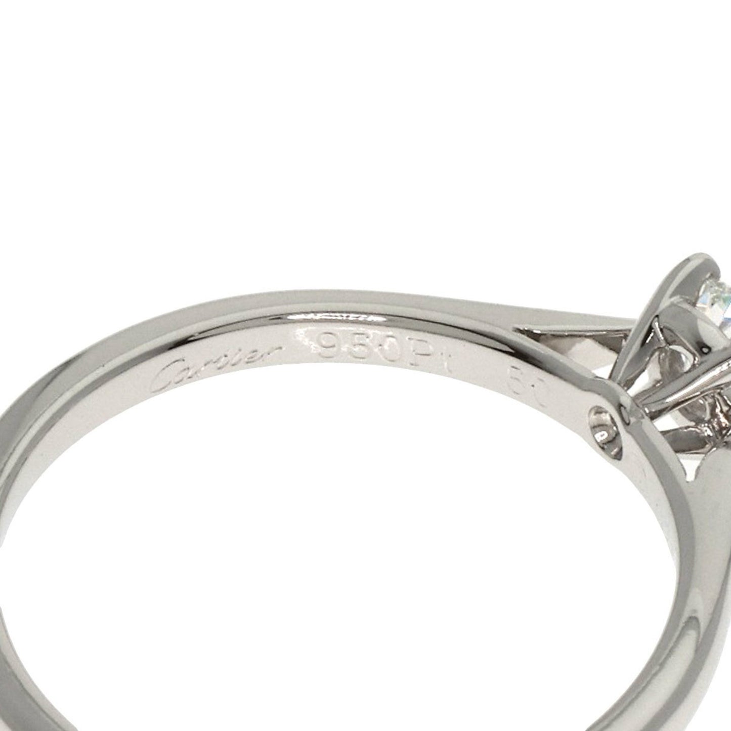 Cartier Solitaire Diamond Ring In Platinum Pt950