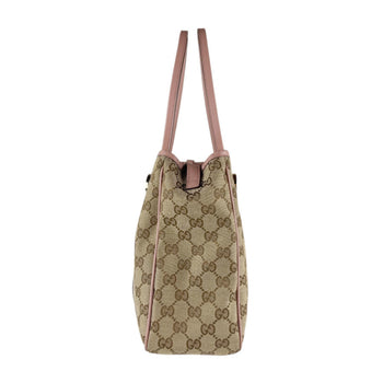 Gucci Gg Canvas Shoulder Bag In Pink And Brown