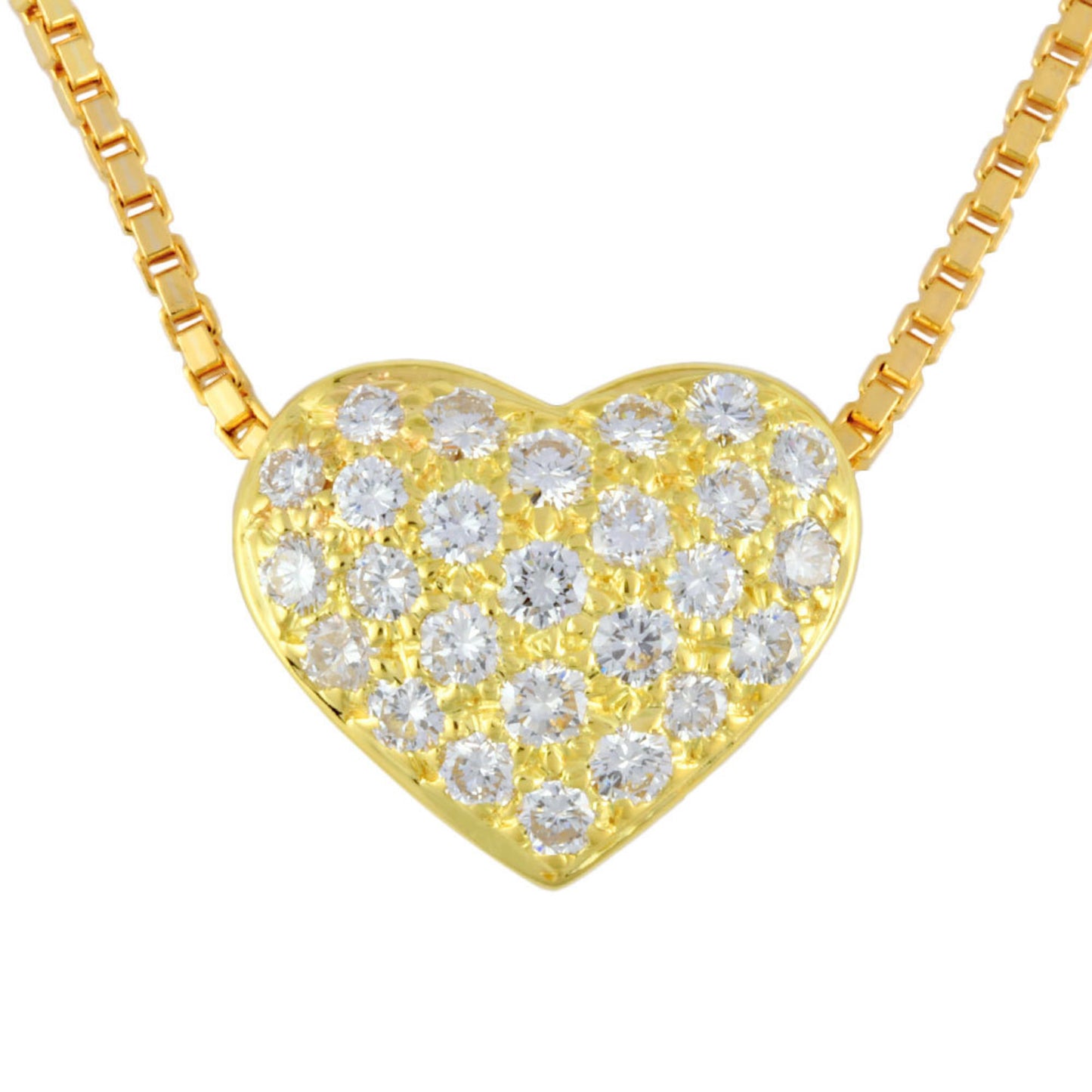 Harry Winston Heart Pav Necklace With Diamonds