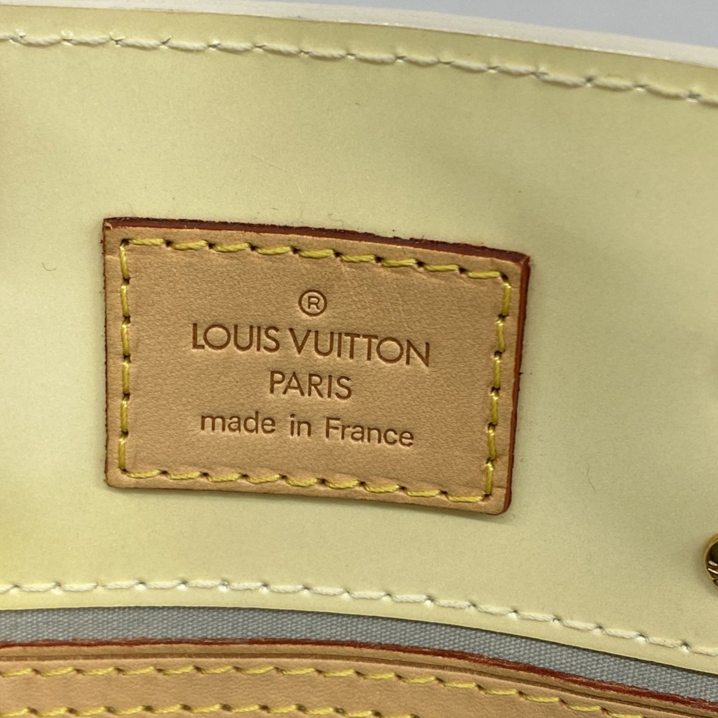 Louis Vuitton Vernis Reed Pm Handbag M91336 Pearl