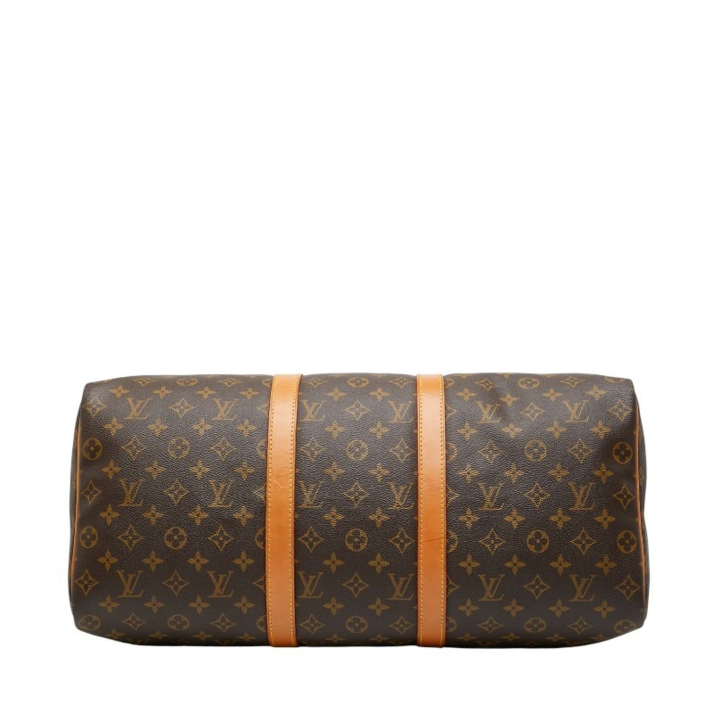 Louis Vuitton Monogram Keepall 50 Boston Bag M41426 Brown Leather