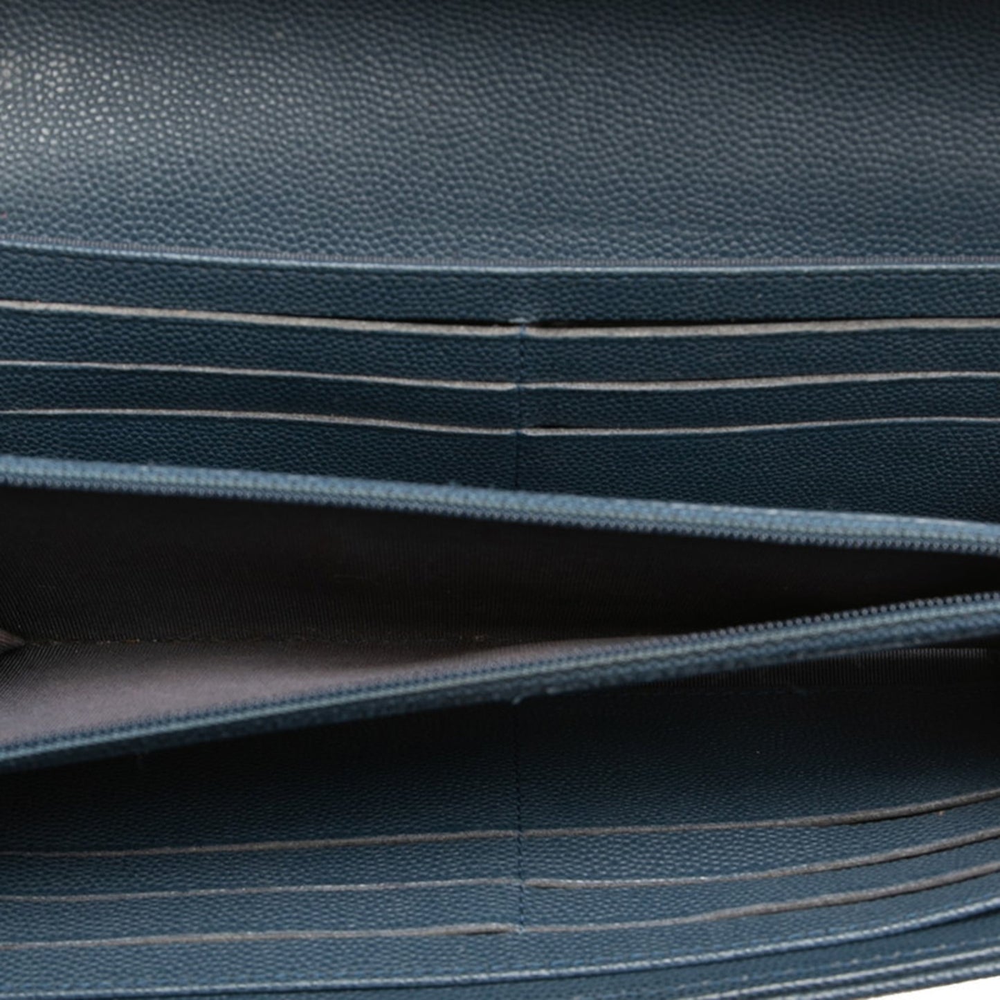 Chanel Matelasse Coco Mark Long Wallet Blue Caviar Leather