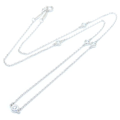 Tiffany & Co. Tiffany By The Yard Necklace With 5 Diamonds And Elsa Peretti Sterling Silver