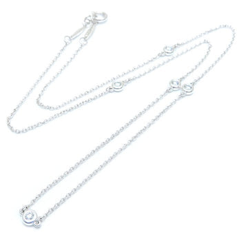 Tiffany & Co. Tiffany By The Yard Necklace With 5 Diamonds And Elsa Peretti Sterling Silver